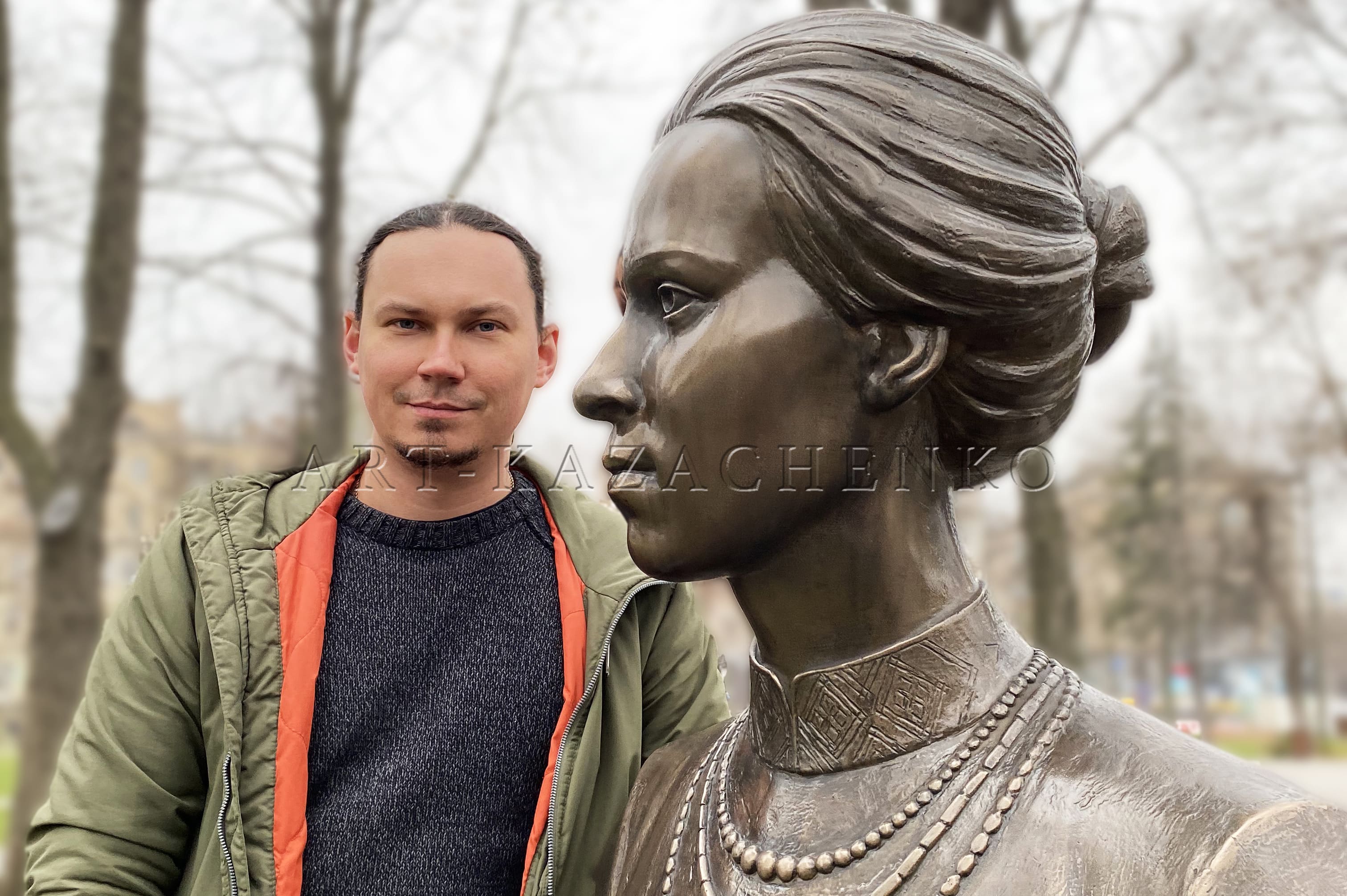 Бюст Леси Украинки в честь 150 летнего юбилея известной украинской поэтессы.