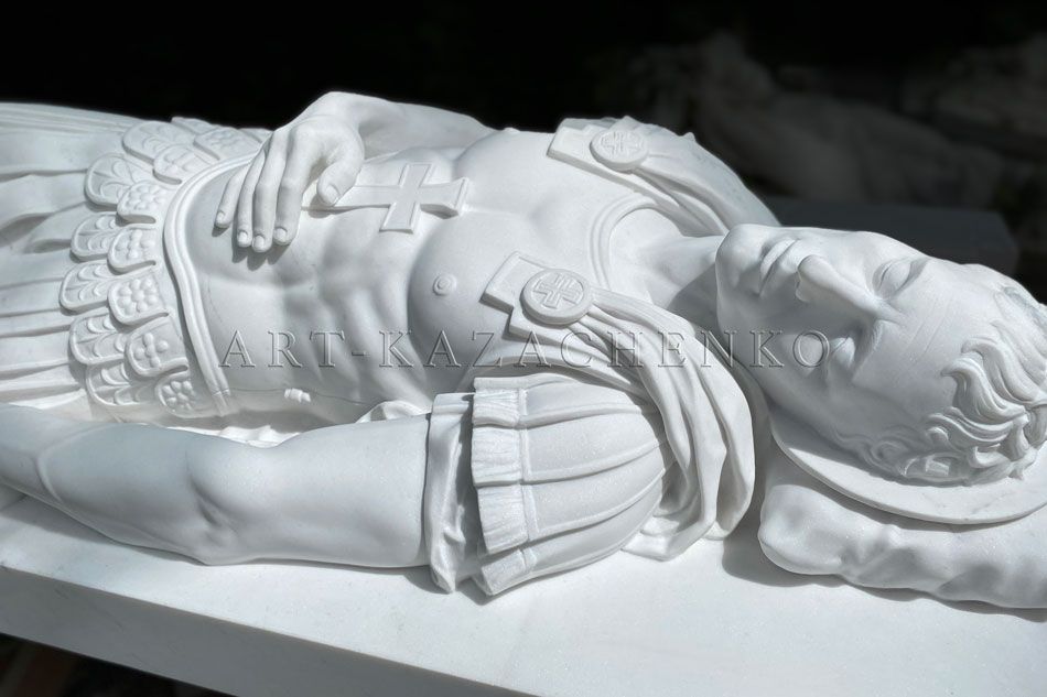 Скульптура из мрамора Святой Себастьян